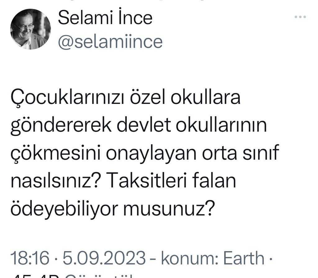 Çocuğumu hazırlık anaokulunda devlet okuluna göndereceğim diye inat etmiştim
Öğretmen seçim zamanı sık sık izin kullanıp Akepe hesabına sahada çalışma yapınca çocuklar tam 2 ayını eğitimsiz geçirdi
Sonra tükürdüğümü yalayıp özel okula yollayan bir anne olarak
Boş yapma diyorum