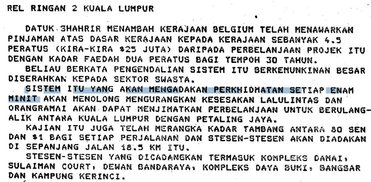 Literally 40 years ago, in 1983 while we first floated the idea of public transport rail to serve KL, the government forecast LRT wait times of only six minutes. The Putrajaya MRT's offpeak 9 minutes might not seem like much, but nobody in 1983 would have been very impressed.