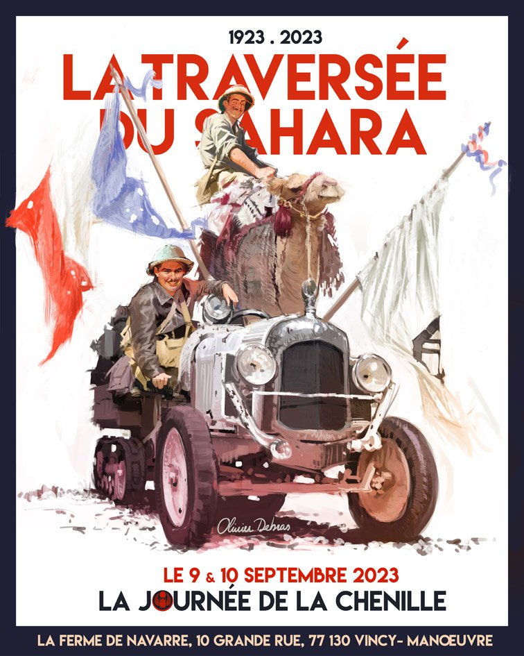 Bataille40's tweet photo. 🐪🚩Le centenaire de la traversée du Sahara🚩🐪C'est dans 3 jours 🤗

Les 9 &amp; 10 septembre 2023 

🏘La ferme de Navarre
10, grande rue, 77 132 Vincy-Manoeuvre 

👉A partir de 10h00 
#histoire #exploration #citroën #event #vintage #auto #journéedelachenille #autochenille #afrique https://t.co/RiutuIZCyr