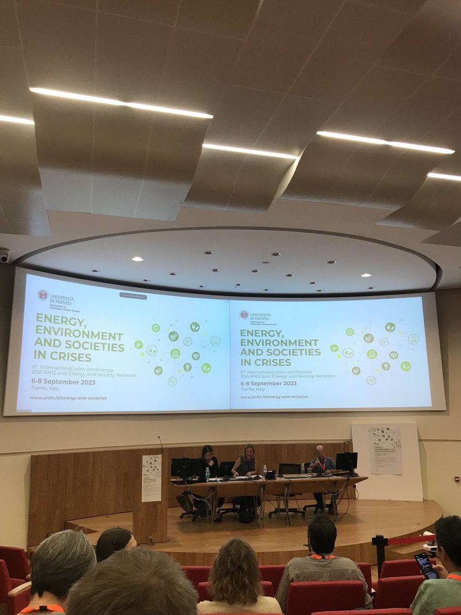 Excited to be at ⁦<a href="/UniTrento/">Università di Trento</a>⁩ for the 6th International joint conference ESA RN12 and Energy and Society Conference #Energy, Environment and Societies in Crises kicking off this morning!