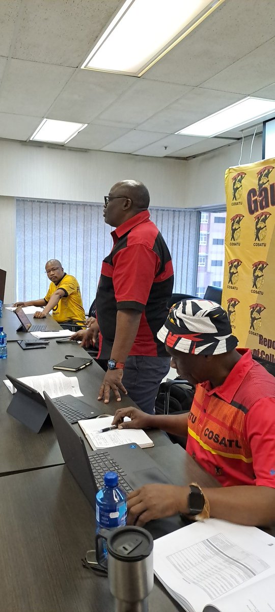 _cosatu's tweet photo. #COSATU Deputy General Secretary Gerald Twala is chairing the COSATU #NEDCOM at Braamfontein attended by affiliated trade unions to engage on #WorkerEducation, #SkillsRevolution and education and training aspects of trade unionism #ClassConsciousness #IdeologicalTraining https://t.co/6hcGtlckgk