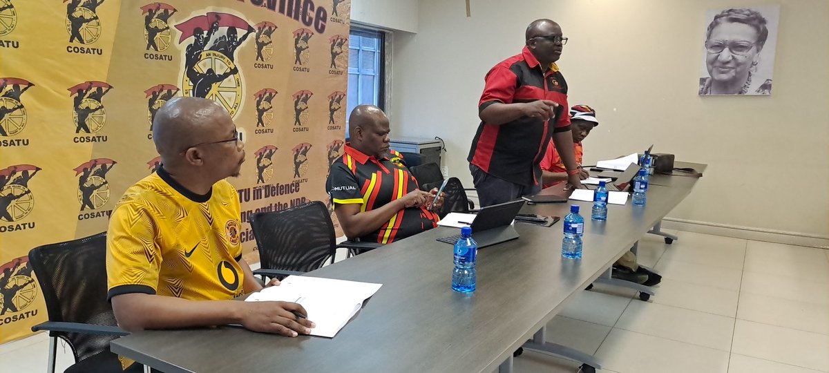 _cosatu's tweet photo. #COSATU Deputy General Secretary Gerald Twala is chairing the COSATU #NEDCOM at Braamfontein attended by affiliated trade unions to engage on #WorkerEducation, #SkillsRevolution and education and training aspects of trade unionism #ClassConsciousness #IdeologicalTraining https://t.co/6hcGtlckgk
