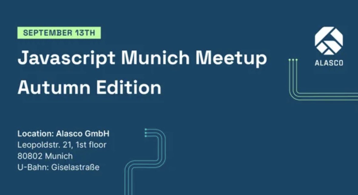 tech_alasco's tweet image. Have you registered to our upcoming #meetup about Tiptap, OpenAI, Vue.js, DevTools and bundling? If not yet here is your lucky chance to reserve a spot:
Join me at MunichJS September Meetup meetu.ps/e/Mrf1H/hxD5j/i
@vannsl , @FlorianRappl, @munichjs