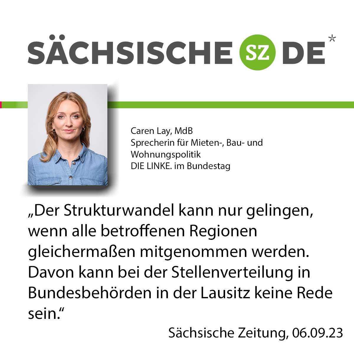 Es kann nicht sein, dass viele Landkreise wie #Bautzen bei der Stellenvergabe der Bundesregierung fast leer ausgehen, während in anderen Hunderte neue Stellen entstehen. Das führt zur Spaltung der Region und gefährdet den #Strukturwandel in der #Lausitz!