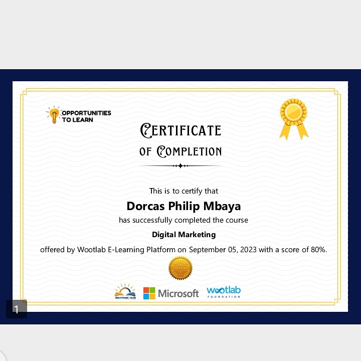 All glory be to God almighty for the success of digital marketing training.I had a wonderful experience all through the training and I am so much grateful to wootlab foundation and to my amiable facilitator Shamaki Williams I will always say he is the best.
#Otl
#Shamakiwilliams