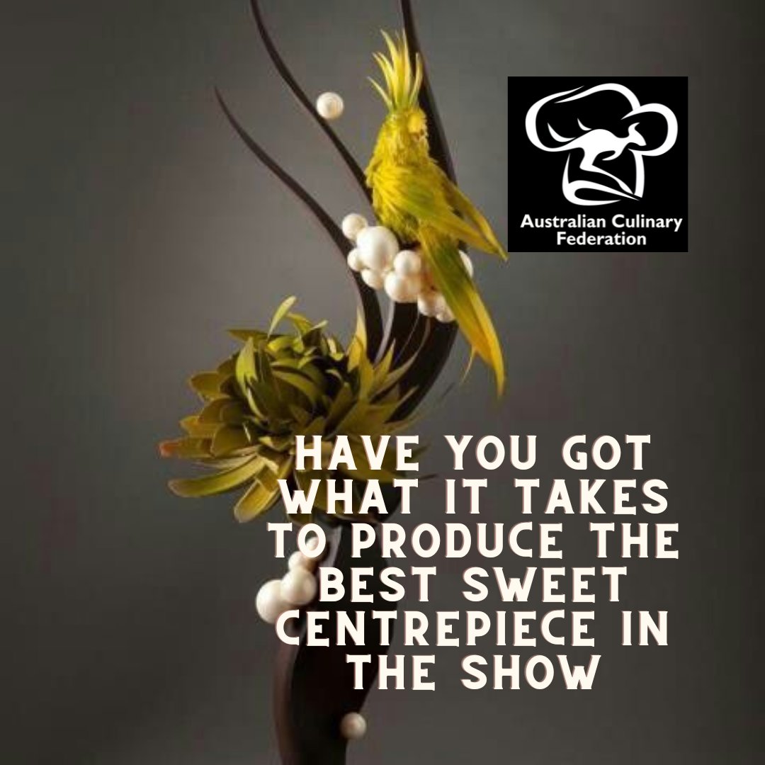 ACFaussiechefs's tweet image. B5. Best Sweet Centrepiece in show

The highest scoring sweet centrepiece will receive $250 in cash and/or prizes

You must achieve a Gold Medal.

More info at tinyurl.com/5n78wa6c