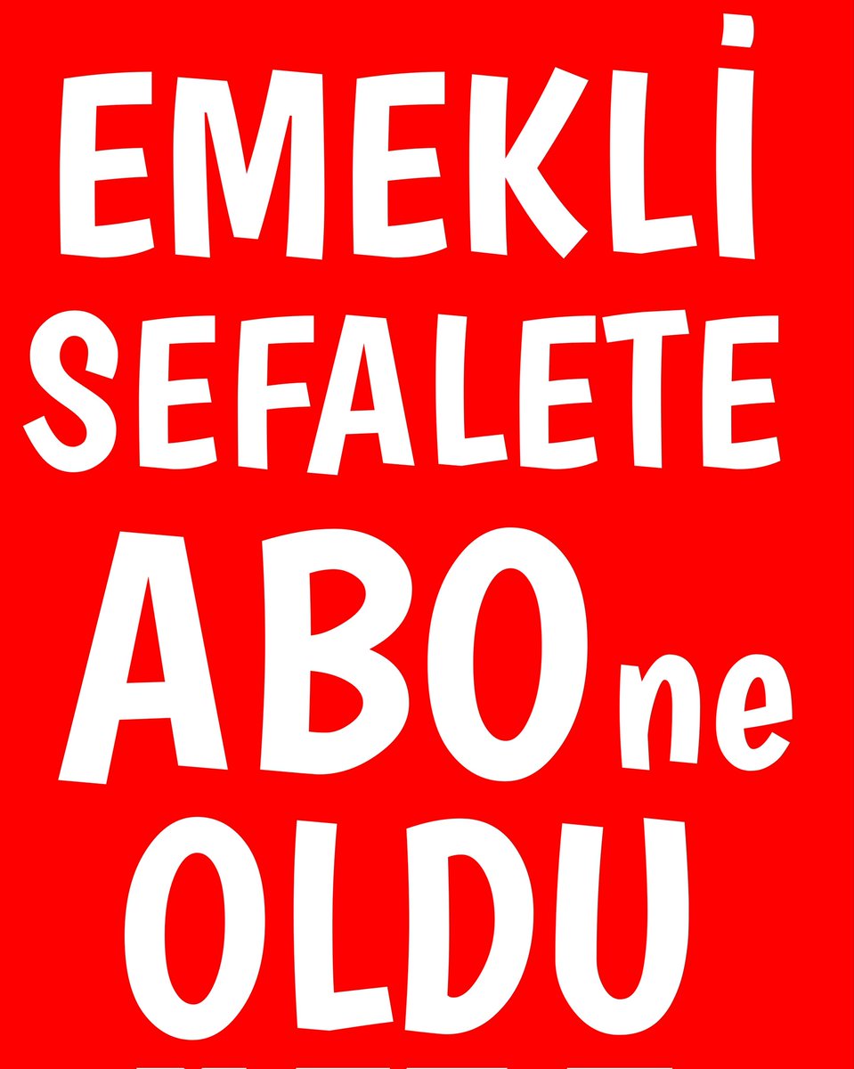 BAŞLADIK
👇👇
#ABOsuzMaaşSefalettir

Bugün Emeklinin açlığa ve sefalete sürüklenmesinin BAŞ sebebi, düşük Aylık Bağlama Oranlarıdır.

Yıllarca Ülkesine hizmet eden fedakar EMEKÇİ, hakettiği değeri görmek ister.

ABO acilen yükseltilmelidir.

<a href="/RTErdogan/">Recep Tayyip Erdoğan</a> 
<a href="/isikhanvedat/">Prof. Dr. Vedat Işıkhan</a>
<a href="/memetsimsek/">Mehmet Simsek</a>