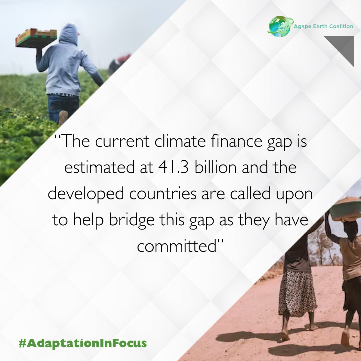 agape_earth's tweet image. The current financing shortfall for climate change is anticipated to be $41.3 billion, and rich countries are being requested to help bridge this gap because they have pledged to do so.
#AdaptationInFocus #OurPlanetOurClimateOurFight