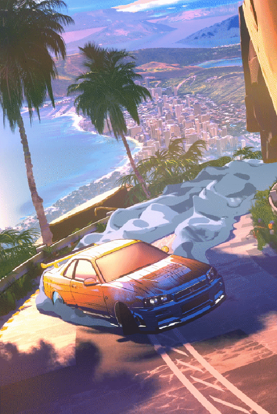 💎 Hawaii Drift 💎 ✨ Artwork by @NegativeVibrat1 💰 Sold to drleenft for 0.6 ETH ($977.25) superrare.com/0xb932a70a5767… $RARE #CryptoArt #NFT