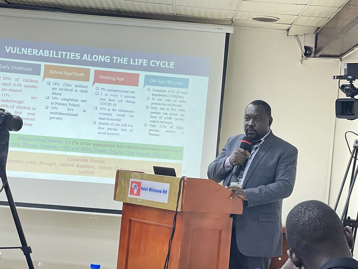 A Reflection Meeting on Social Protection Community of Practice happening now at Hotel Africana; Social Protection will enable Self Sustainability&amp;Economic Growth, Says  Paul Onapa~ Deputy Head Expanding SPP. <a href="/ESPprogramme/">ESP</a> <a href="/SP_Gateway/">socialprotection.org</a> <a href="/upfsp/">Social Protection Forum</a> <a href="/HelpAge/">HelpAge International</a> <a href="/NEDemocracy/">NEDemocracy</a> <a href="/APCAssociation/">APCA</a>