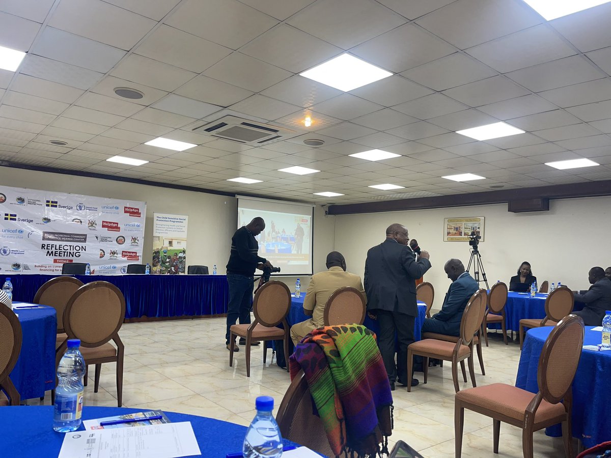 ugreach's tweet photo. A Reflection Meeting on Social Protection Community of Practice happening now at Hotel Africana; Social Protection will enable Self Sustainability&amp;Economic Growth, Says  Paul Onapa~ Deputy Head Expanding SPP. @ESPprogramme @SP_Gateway @upfsp @HelpAge @NEDemocracy @APCAssociation https://t.co/AhttDMO5EY