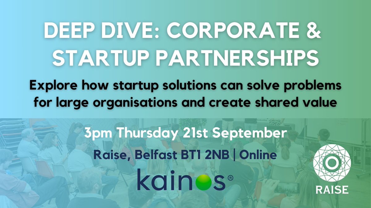 Creating shared value through corporate partnerships 🤝  

🔹 Learn how to navigate corporate structures and stakeholder expectations
🔹 Get insights into the current challenges faced by corporates
🔹 Showcase your solutions to the people who need them

eventbrite.co.uk/e/deep-dive-co…