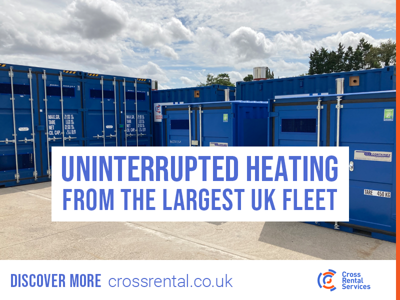 RentalCross's tweet photo. With fluctuating temperatures, we offer the assurance of the largest UK #hiredboiler fleet and uninterrupted #heating when the mercury drops back to #autumn levels. Call Cross Rental Services today. T: 0808 169 1919, https://t.co/luT08ySInx https://t.co/WgiGWfXetq
