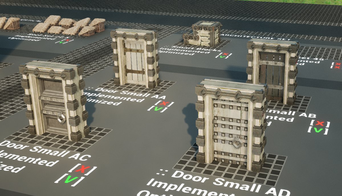 CastleCraftGam1's tweet image. More dev blog screenshots! Hurray! 🥳 Today, some images of the (optional) Stygian Architecture set for the Desert Biome! Walls, windows, roofs, doors - and much more later on! 😀😍🏗️🏛️ #devblog #screenshots #Stygian #gameart #gamedevelopment #CastleCraft #voxelart #lowpolyart