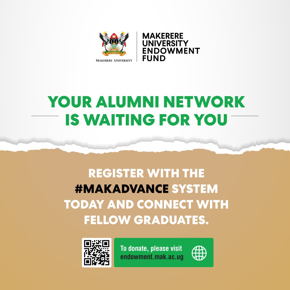 MakEndowmentFnd's tweet photo. The #MAKAdvanceSystem hosts the digital alumni database that enables all those who have walked through the gates of Makerere to connect and get updates about each other's career journeys.

Join the growing community of @Makerere alumni by registering here https://t.co/FLnmYPnI8s https://t.co/KB6jsguQrB