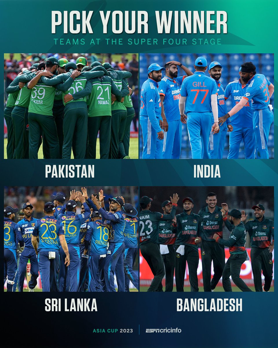 cricinfo's tweet photo. Make your #AsiaCup2023 predictions 🍿🏆

#CricketTwitter https://t.co/zpQ4xdjkLg