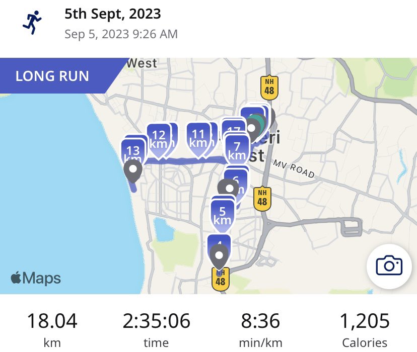 Lens_ProtocoIs_'s tweet photo. Day 19: 18 kms ✅ (155 mins)
157 kms in 19 days ✅
43 kms in 2 days ⏳

200 kms run in 21 days challenge🔥

- Powered by @bluetrenchgroup 
.
#shilajit #benefitsofshilajit #bluetrenchshilajit #running #wellness #monday #mondaymotivation #bharat https://t.co/WYgVbcylsu