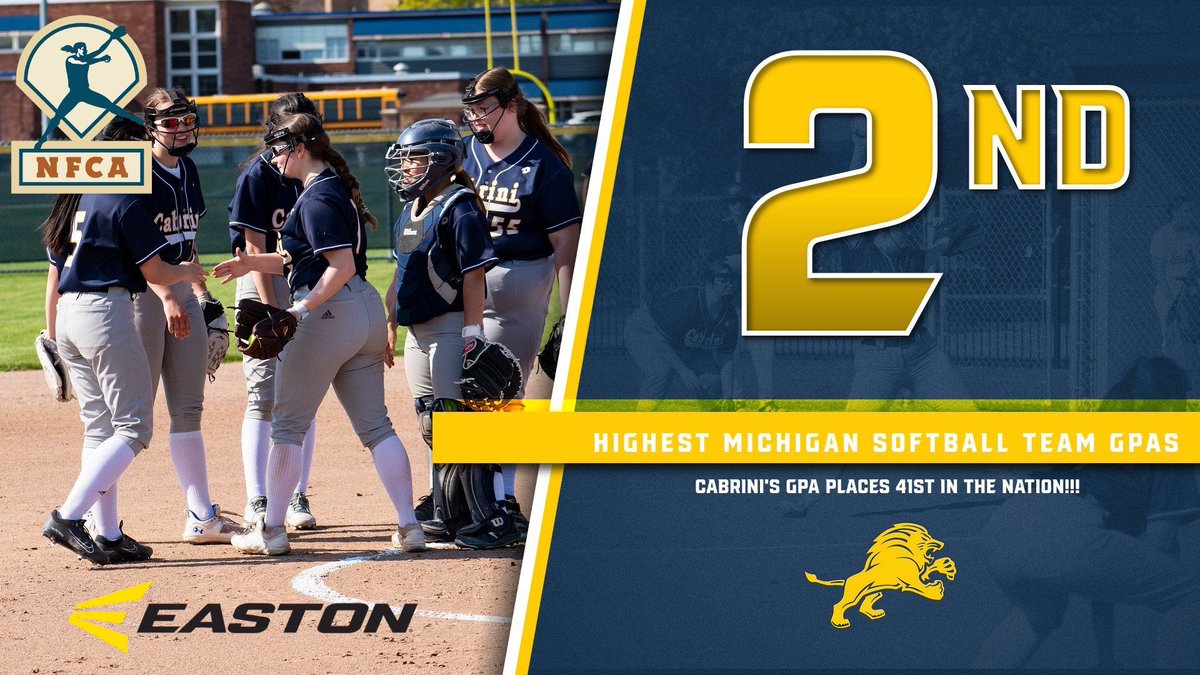 🥎 Softball Press Release 🥎

From the National Fastpitch Coaches Association sponsored by Easton:

Cabrini’s Varsity Softball team earned a collective 3.77 GPA in the classroom which lands them top 50 NATIONALLY! The ladies fell behind only Rochester Adams HS in the state!