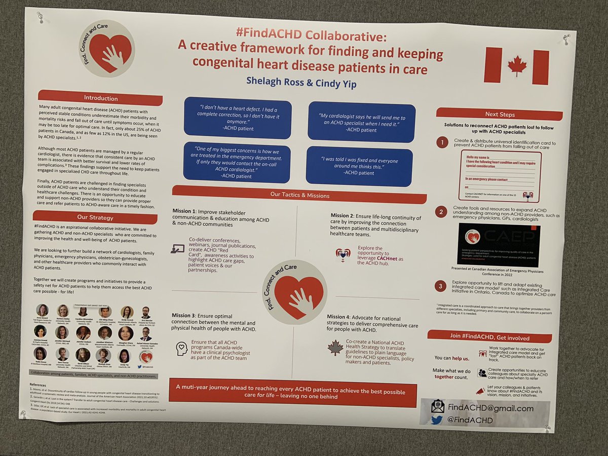 FindACHD's tweet image. The FindACHD poster at the #8thWCPCCS in Washington, DC.