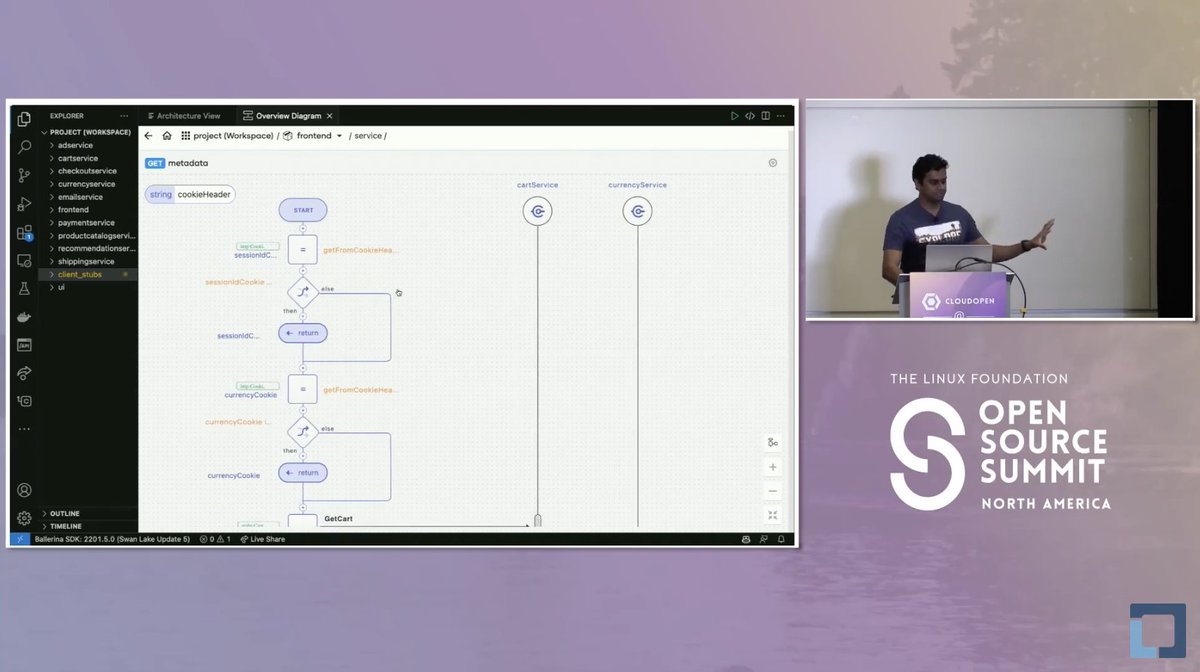 ballerinalang's tweet photo. 🎥 Watch Ballerina Platform Architect @sameerajayasoma’s talk on "Modern programming language abstractions for cloud-native app development" from the @linuxfoundation's 2023 Open Source Summit ➡ https://t.co/FpyMTxXQbu