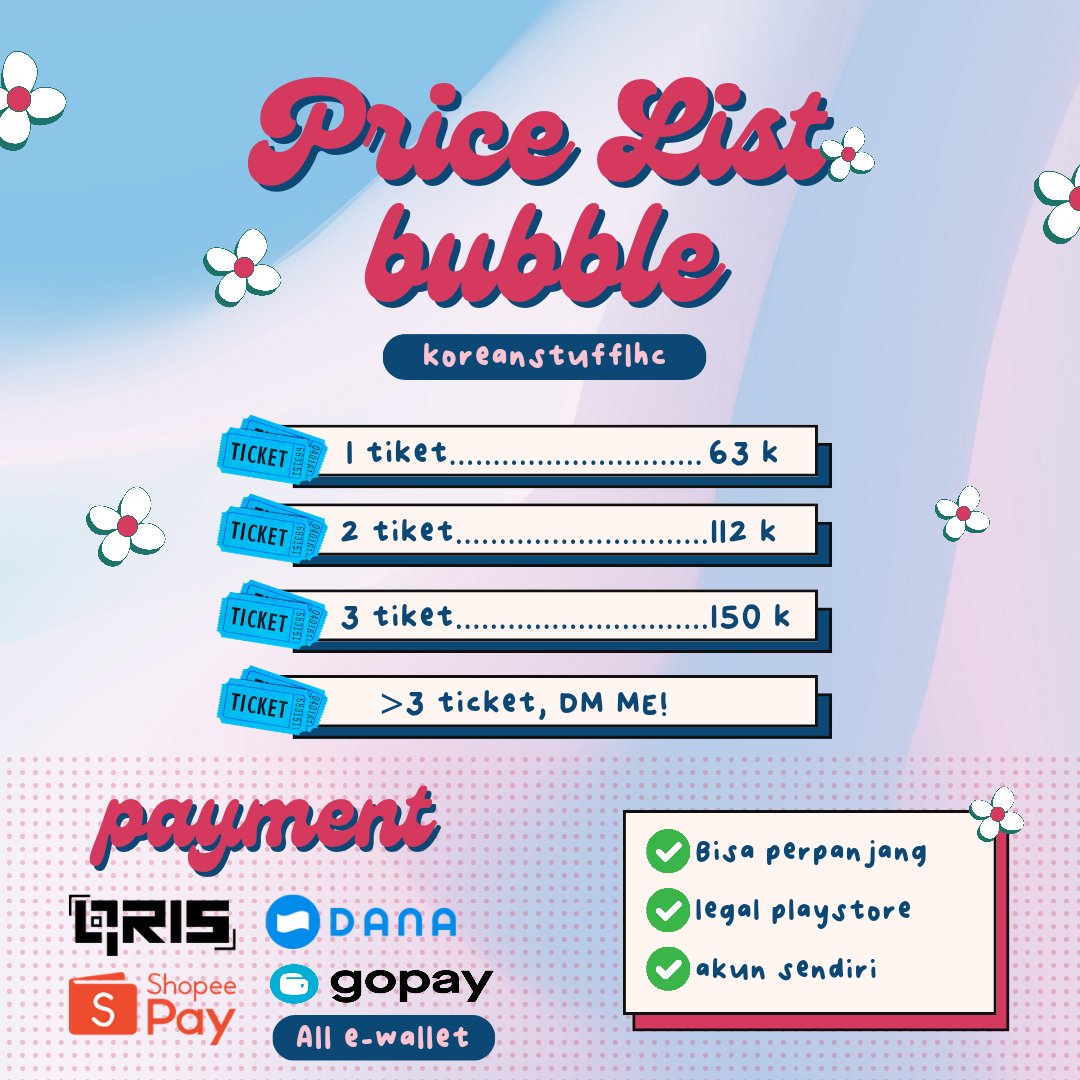 koreanstufflhc's tweet photo. Hai untuk kamu yg mau chatan sama artis SM dan jyp bisa banget nih, karena aku jual tiket bubble🫶 

✅ Pakai akun sendiri, legal, bisa perpanjangan (heart aman)

langsung klik link wa di bio ya!

Wts wtb TVXQ Super Junior SNSD SHINee EXO Red Velvet NCT WayV Aespa https://t.co/7IrXFkFz6v