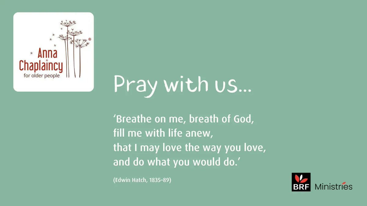 brfcharity's tweet photo. ‘The Spirit of God has made me; the breath of the Almighty gives me life.’ (Job 33:4, NIV)
Today’s #prayer is taken from Bible Reflections for Older People Sep-Dec 23. https://t.co/VVQfvNv2s7
#DailyPrayer #BibleReflections #BROP #AnnaChaplaincy #LivingFaith #Encouragement https://t.co/VlMp6RpPaX