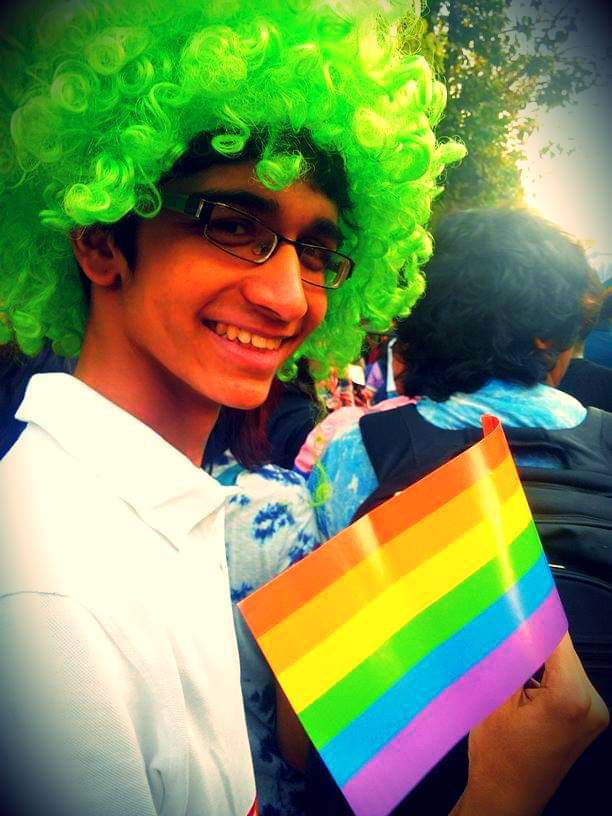 anishgawande's tweet image. Cannot believe it's been 5 years since the reading down of #Section377!

Here's a photo of me at my first Pride in Mumbai in 2014, after 377 was put back on the statute books. I was "straight" back then 🤭