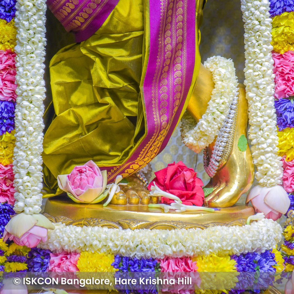 ISKCONBangalore's tweet photo. Witness the mesmerizing alankara of Their Lordships on the Day-1 celebrations of Sri Krishna Janmashtami from Hare Krishna Hill, Rajajinagar.

#SwagatamKrishna #Krishna #Janmashtami #ISKCONBangalore #ISKCON #Darshan #radhakrishna #srilaprabhupada #Wednesdayvibe #NammaBengaluru https://t.co/6ZYT6AcFqC