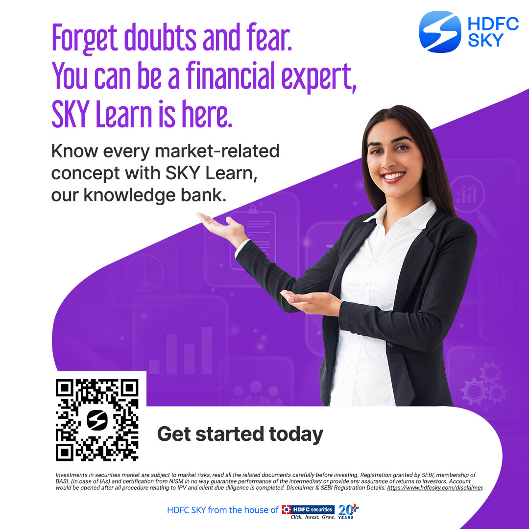 Jab trade karna hai toh darna kya? 
HDFC Sky is here to help you learn concepts without any hassle.

Download the HDFC Sky App now: zurl.co/43GZ 

#FinancialExpertise #SkyLearn #KnowledgeBank #HDFCSky