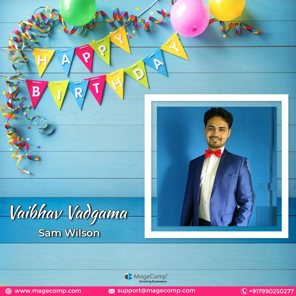 theMageComp's tweet image. 🎂 Double-tap to send birthday wishes to our marketing superstar!!🎉🎊
May your birthday be as awesome as your campaigns...🥳

Happy Birthday @vaibhavjpn AKA Sam Wilson 🦸‍♂️

#magecomp #birthday #birthdaywishes #happybirthday #happybirthday🎂 #birthdaypost #employeebirthday