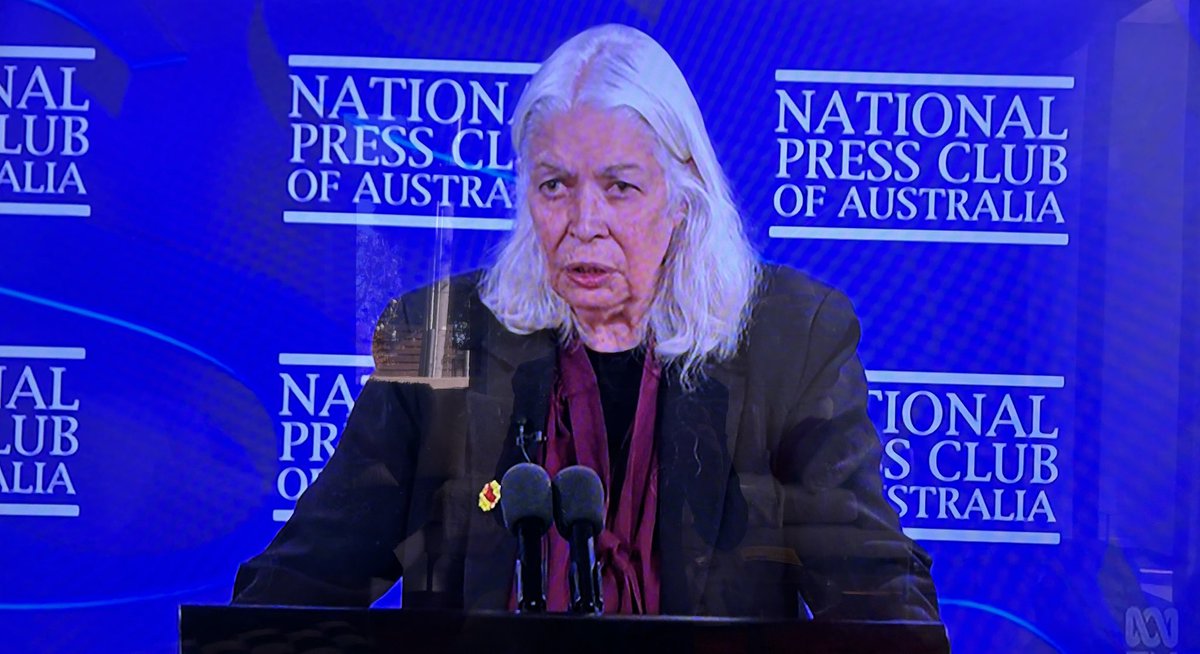 Prof Marcia Langton powerful, moving, compelling at the @PressClubAust. What an inspiration. Asked if she was interested in working with Peter Dutton in a second constitutional referendum. “Not in the least … it’s is not we asked for.” @ANUausi