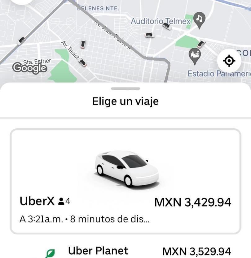 *Se nubla*
Uber: