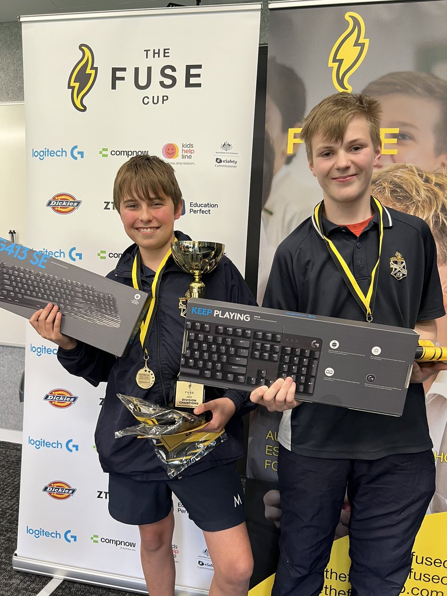 The FUSE Cup - International School Esports Comps (@thefusecup) on Twitter photo Winners are grinners <a href="/MentoneGrammar/">Mentone Grammar</a> - GG and enjoy the sweet <a href="/LogitechG_ANZ/">Logitech G ANZ</a> prizes ๐๐ผ๐๐ฎ๐ Winners are grinners <a href="/MentoneGrammar/">Mentone Grammar</a> - GG and enjoy the sweet <a href="/LogitechG_ANZ/">Logitech G ANZ</a> prizes ๐๐ผ๐๐ฎ๐