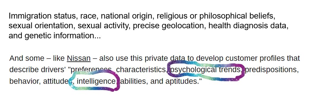 Mozilla calls cars from 25 automakers 'data #privacy nightmares on wheels'. 
Car manufacturers may collect and commercially exploit:
theregister.com/2023/09/06/moz…