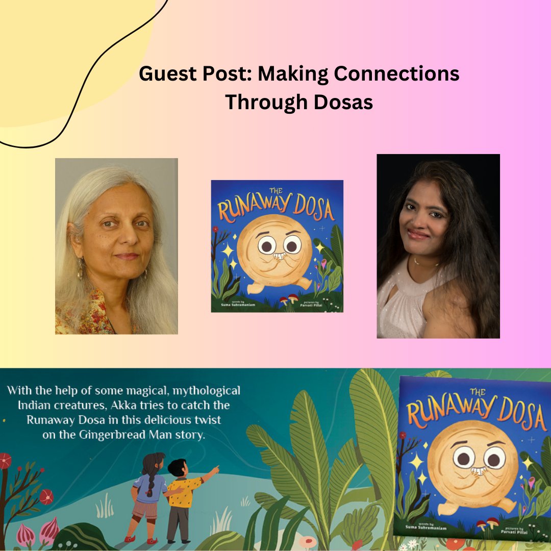 Thank you to the lovely senior author and mentor, Uma Krishnaswami for having me on her blog today!  Uma not only paved the path for South Asian kidlit, but she continues to inspire us today in more ways than one.
The link is here: rb.gy/q74gp
#therunawaydosa