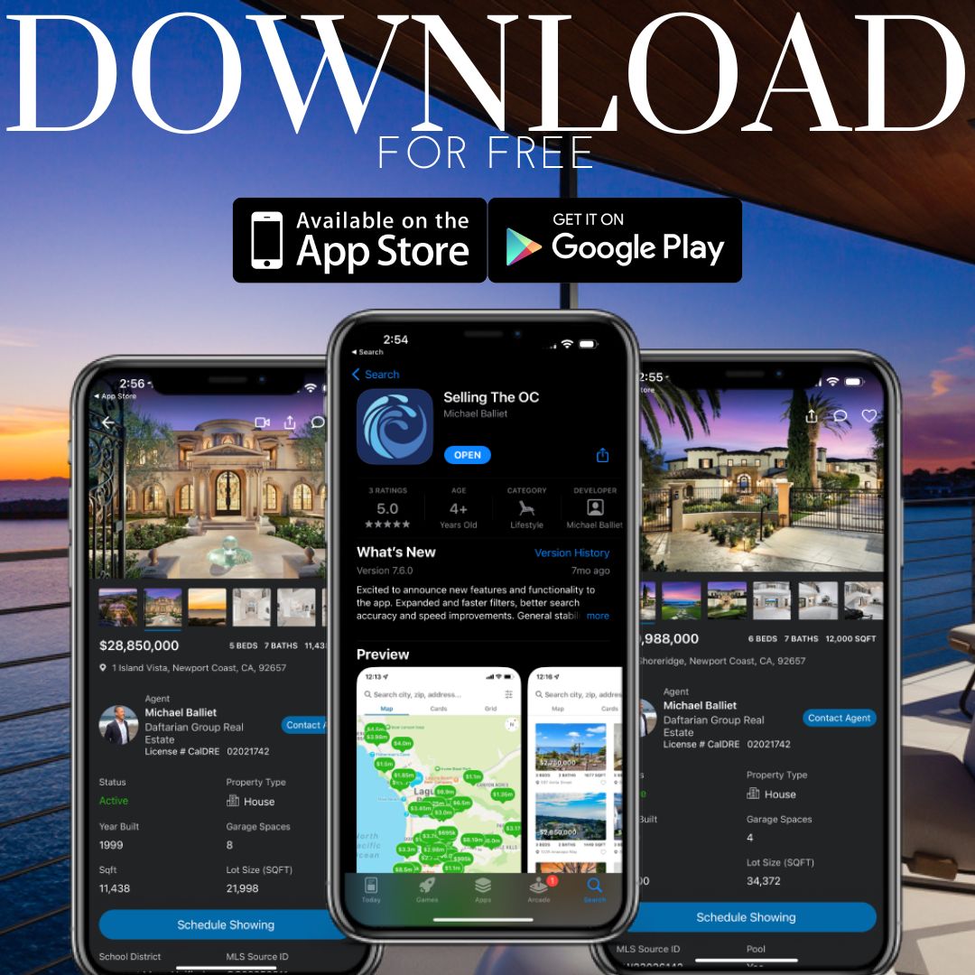 Selling The OC is an award-winning real estate app that offers a comprehensive search of the MLS with more accurate information than other popular real estate websites like Zillow and Redfin. In addition to MLS listings, the app provides access to real-time off-market properti...