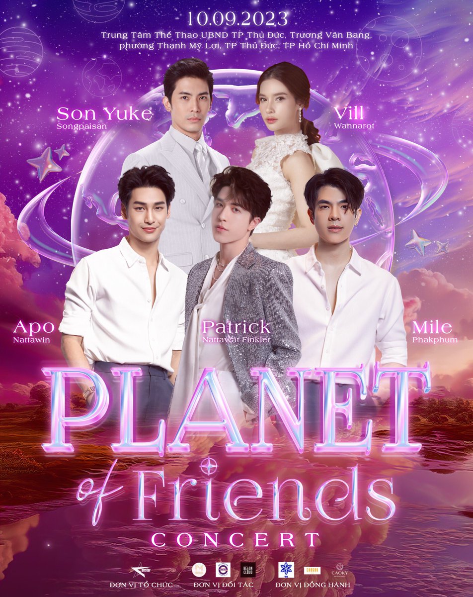 🚨ALERT!

We’re sure that you guys are really looking forwards to coming to the press conference and concert PLANET OF FRIEND right?

#AsiaConcertPlanetOfFriends 
#PatrickNattawatFinkler #DoãnHạoVũ #尹浩宇
#SonYuke #VillWannarot 
#MilePhakphum #Nnattawin
#Fanstar #Eintent #BOC
