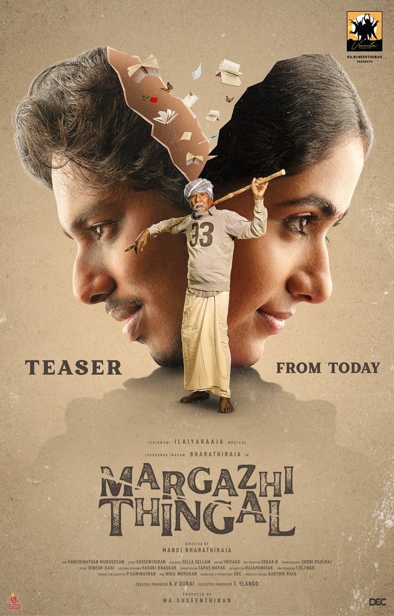 bash_flix's tweet photo. #MargazhiThingal Teaser Today at 5 pm by #Maniratnam ❤️🔥
 #VennilaProductions @Dir_Susi @offBharathiraja @shyamshelvan @maalu1815 @ilaiyaraaja @vanchijackson @editorthiyagu @shobimaster @vasukibhaskar @manojkumarb_76 @DuraiKv @decoffl https://t.co/43RYyjtfrV
