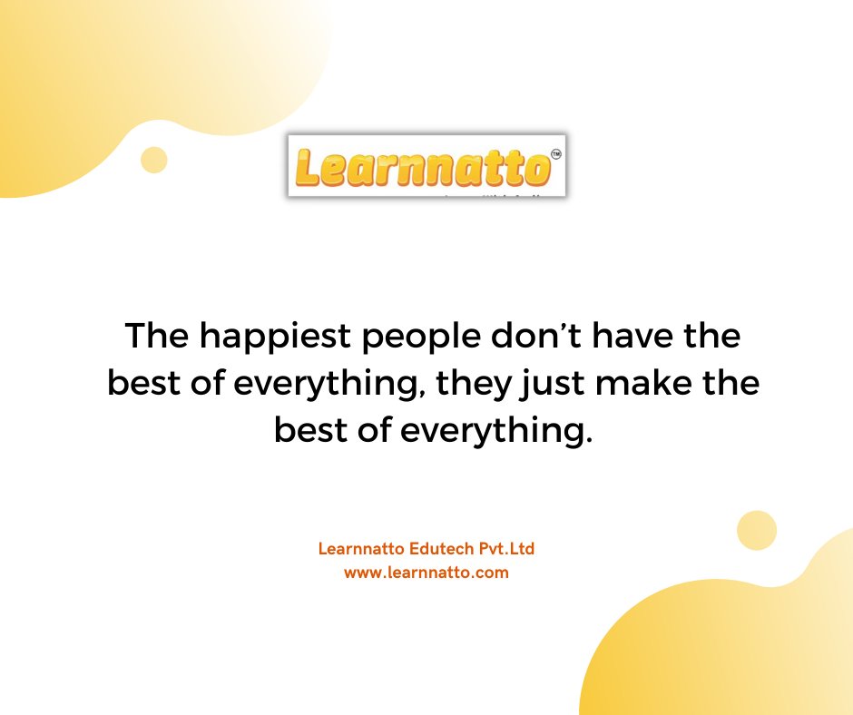 learnnatto's tweet photo. #goodmorning

The happiest people don’t have the best of everything, they just make the best of everything.

#todaysquote #wednesdayvibes #staysafe #stayhealthy #stayhappy @learnnatto https://t.co/YRLLWAzO1j
