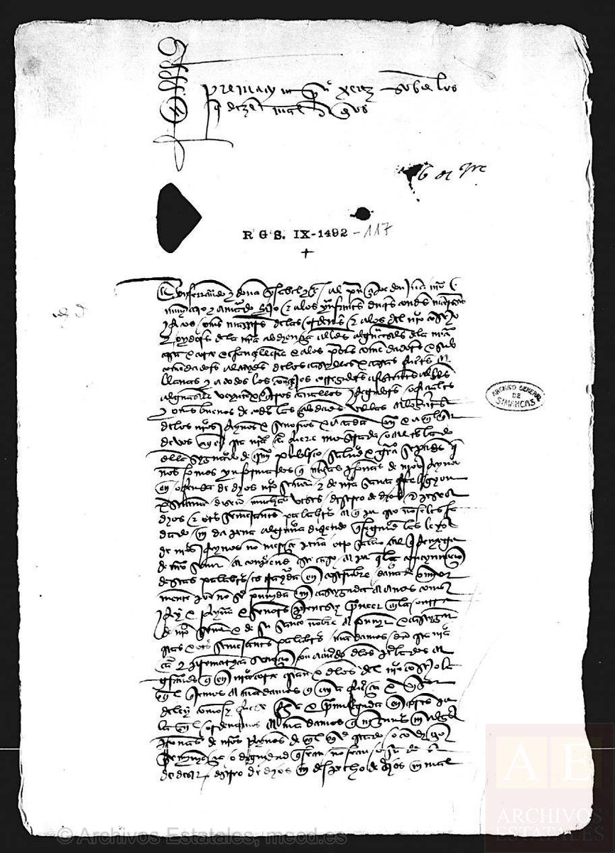 BurriezaMateos's tweet photo. #TalDíaComoHoy de 1492 se aprueba una Pragmática real con fuerza y vigor de ley como si fuese promulgada en Cortes, prohibiendo y castigando las "palabras ofensivas a Dios, a su Santa Madre y a la Iglesia". Archivo de #Simancas #ReyesCatólicos #Blasfemia #Escarnio #Religión https://t.co/vrs0D6Unqn