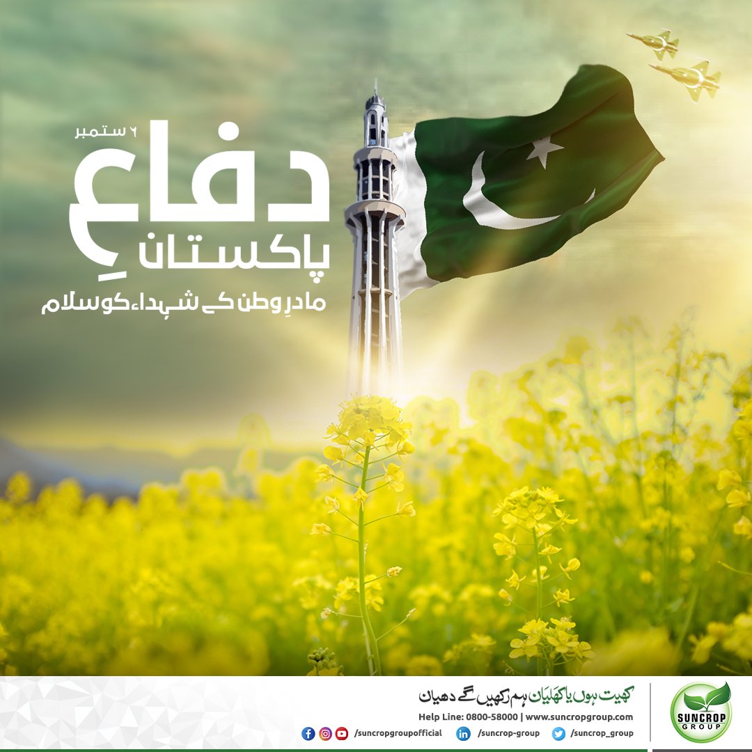 suncrop_group's tweet photo. Honoring the fearless defenders of Pakistan on this significant Defence Day, September 6th! 🇵🇰
#6September #DefenceDay #DefenceDay2023 #PakArmyZindabad #suncropgroup #agriculture https://t.co/UCBgU5lUeg