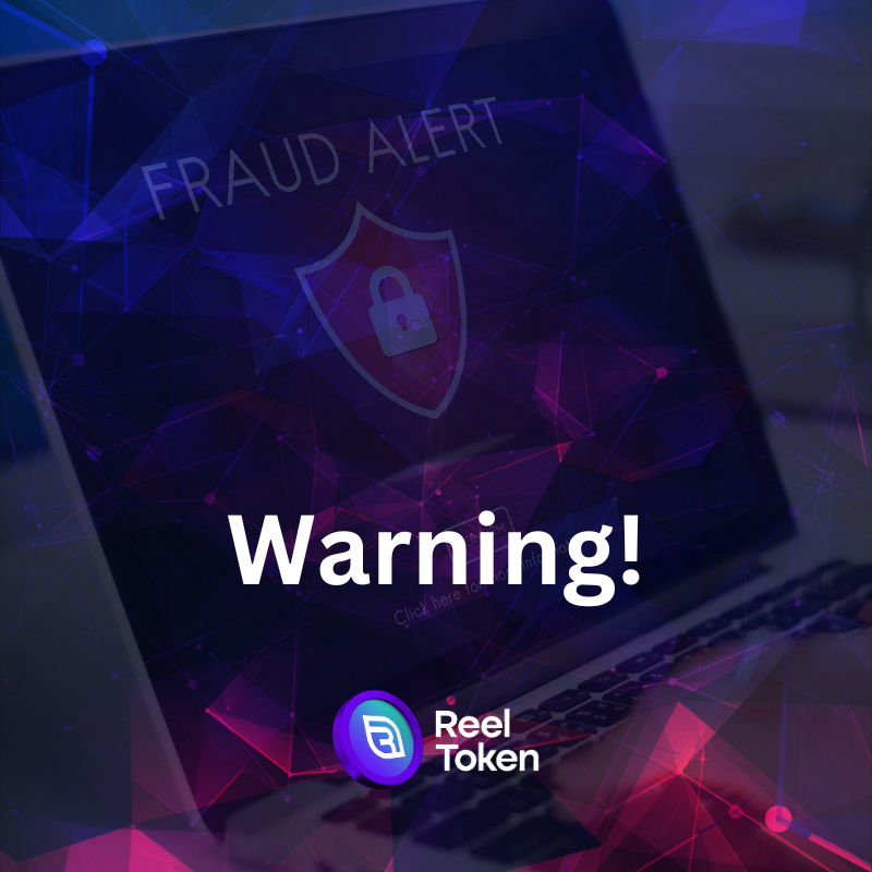 Notice to all members of the ReelToken, Reel Crypto community.

SCAM ALERT

It has come to our attention that there is a group of fraudsters who have been collecting money from the community for tokens with suggested links to our project.  We can assure you that these people are