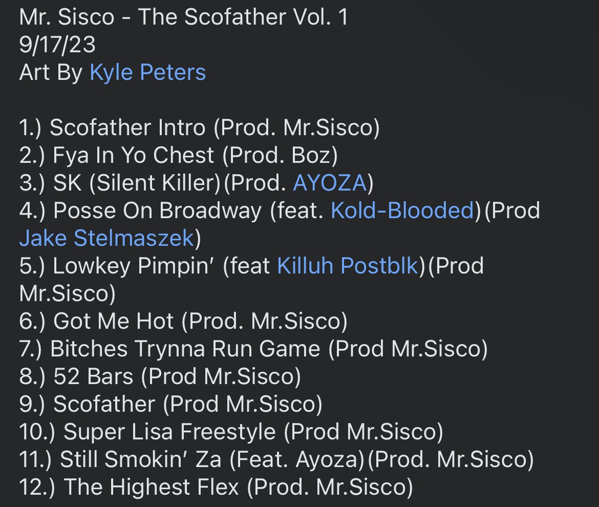 Fvck_This_'s tweet photo. The Scofather Vol.1
9/17
Art by @lynchcassidy 

Features &amp; Production From Boz, @ayoza901 @KoldBloodedMC @JakeOhm &amp; @DJKillaC https://t.co/FQhUgu039E