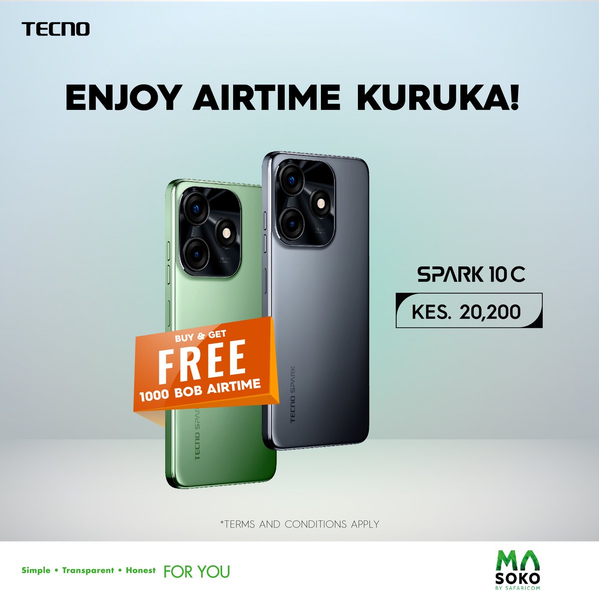 TECNOMobile254's tweet photo. Looking for a phone that truly shines? โจ Say hello to the Spark 10C. Shop today and enjoy a whooping 1000 airtime for FREE! ๐ Catch the deal: https://t.co/PStfr4LWXe
#TECNO #Spark10C #Spark10Series #Masoko https://t.co/YnT2ZVYVtu