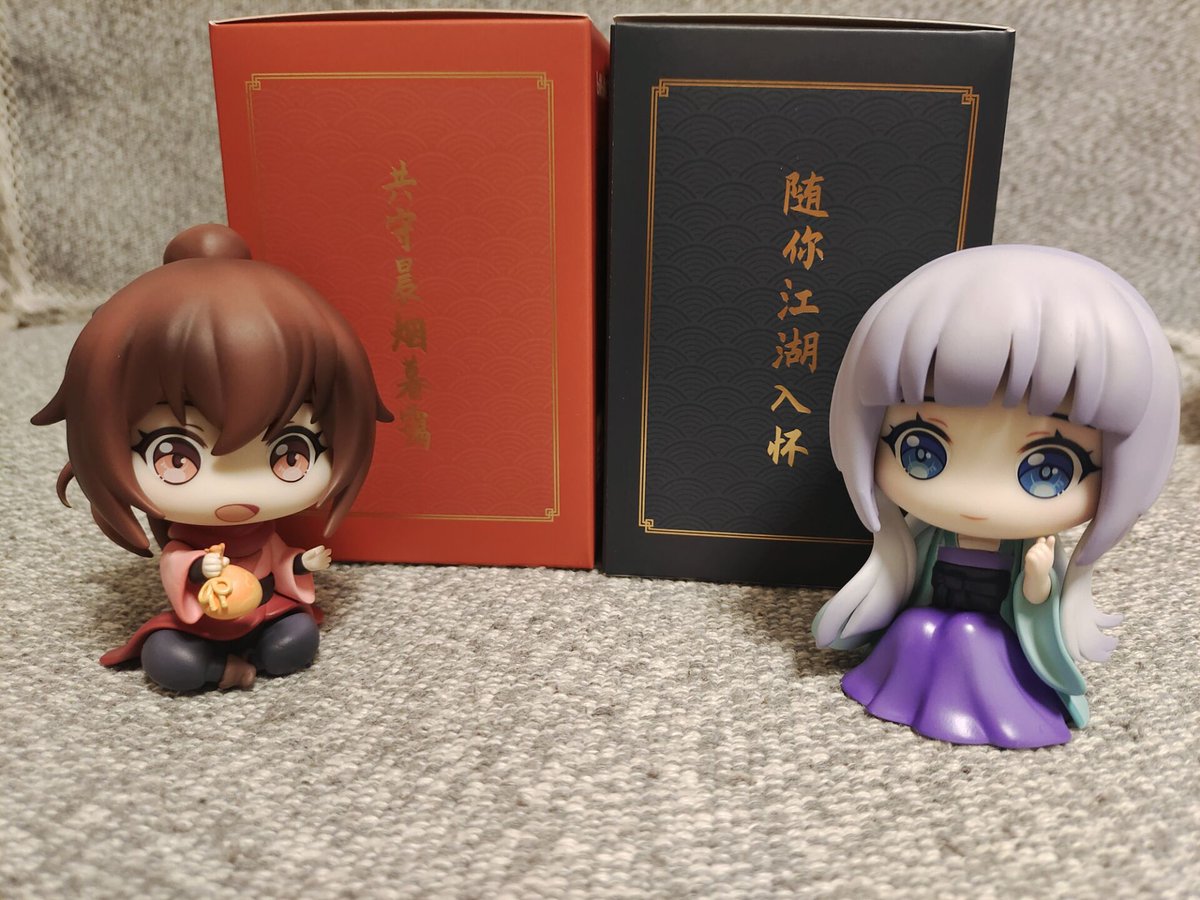 zhufree's tweet photo. #SoulmateAdventure Feng Linger and Bai Yuxiu figure, bilibili official merchans, 20$ each https://t.co/SHMlajgXyt