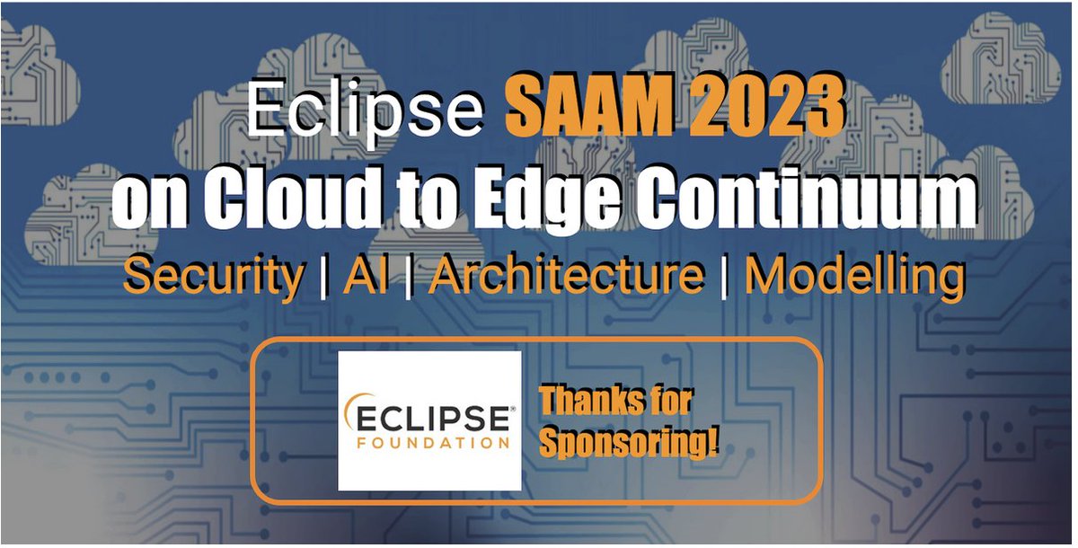 ResearchEclipse's tweet image. An enormous THANK to our sponsor for #eSAAM: @eclipsefdn! Thanks to
their generous support and a special thank to @phkrief for the organization! Thank you! @ResearchEclipse
