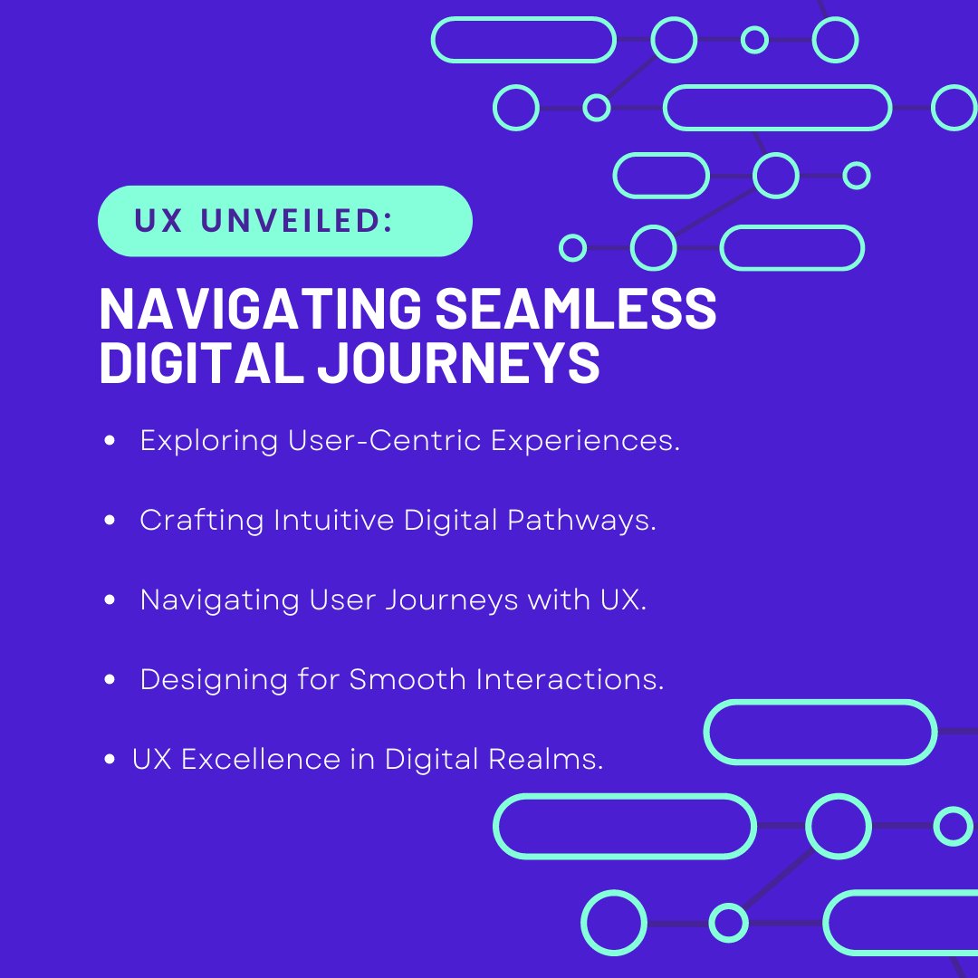 Embark on a journey through the world of UX, where seamless digital experiences await exploration! 🌐💼

#UXDesign #UserExperience #DigitalJourney #UXUnveiled #UIUX #DigitalDesign #UXStrategy #UXResearch