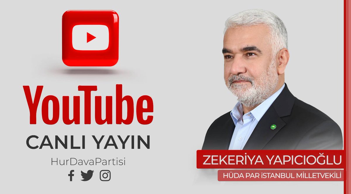 Basın mensuplarıyla bir araya gelen Genel Başkanımız Sayın Zekeriya Yapıcıoğlu, gündeme dair açıklamalarda bulunuyor. Canlı izleme linki: youtube.com/live/axH5yq6fS… İyi seyirler dileriz. #HÜDAPAR