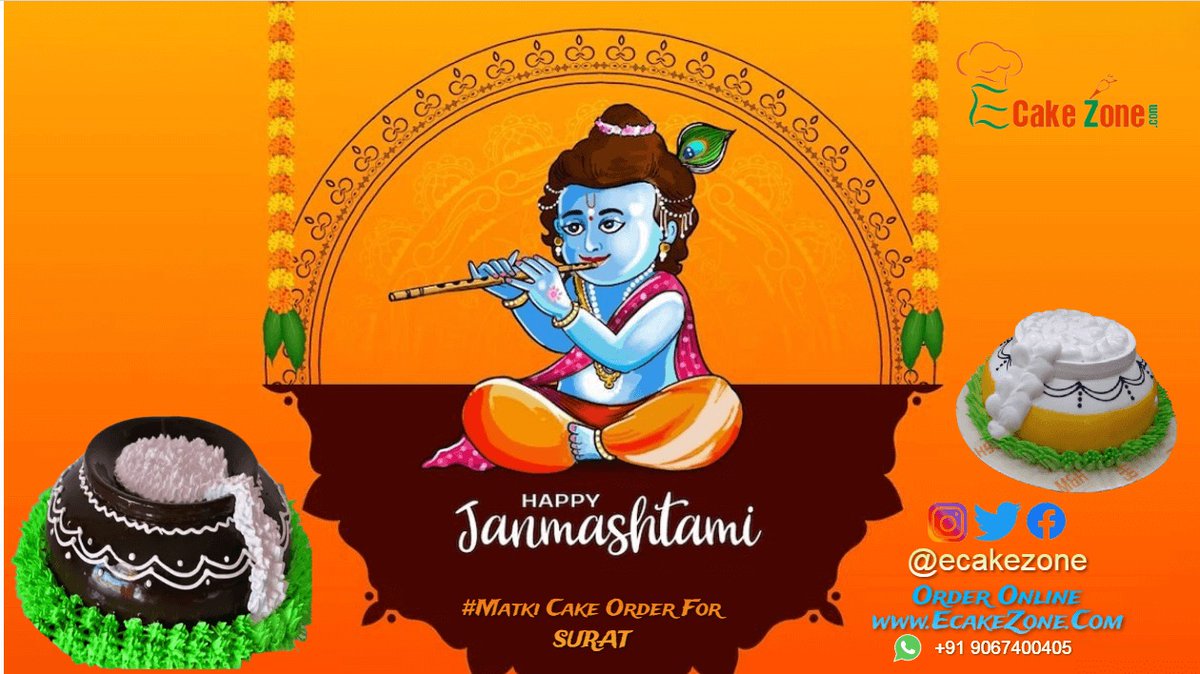 ecakezone's tweet photo. 🙏Happy Janmashtami...🙏
Order Janmashtami cakes online from https://t.co/UM4pfqMqO4 to celebrate Lord Krishna's birthday and let every one of the special people fulfill their taste buds on the day of Janmashtami with a delicious cake.
#MatkiShapeCake
Same Day Delivery in SURAT https://t.co/kPgtlCEFMx