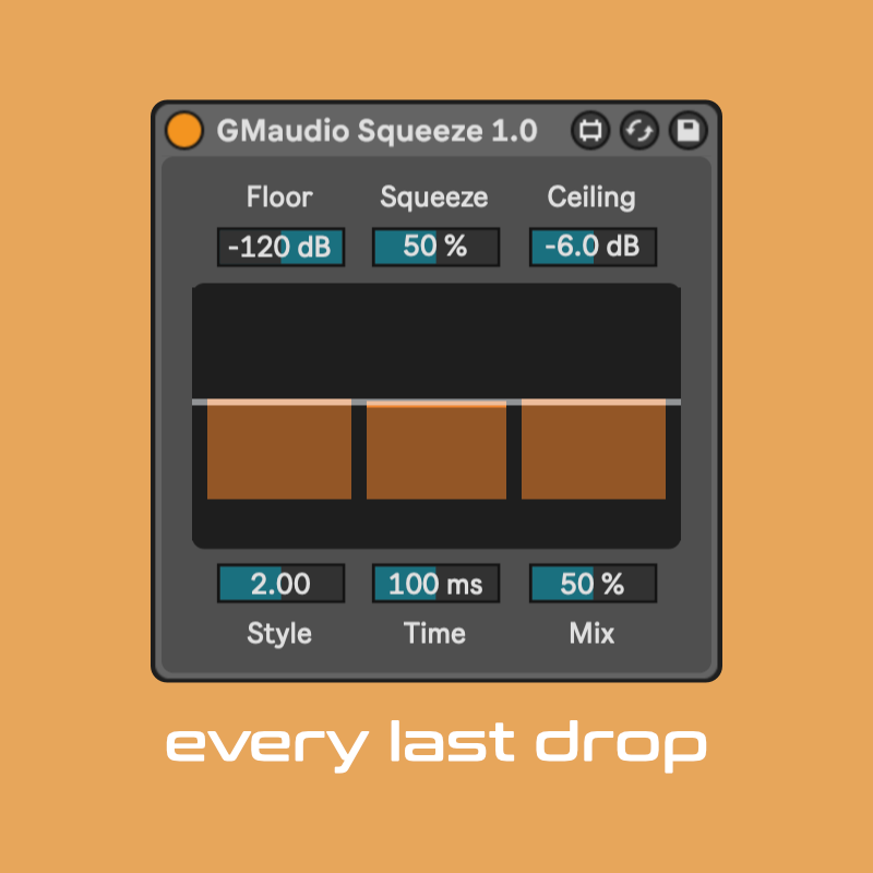 groovmekanik's tweet photo. GMaudio Squeeze is Out Now! Its effects can range from normalization and loudness enhancement all the way to complete sonic destruction! and its Pay-What-You-Want! https://t.co/gGmIyzSLry #maxforlive #abletonlive #gmaudio #squeeze #fixationstudios https://t.co/mxyYT9MhIX